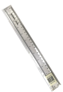 Ruler plastic clear  MADEN - PR1300 - 30 cm
